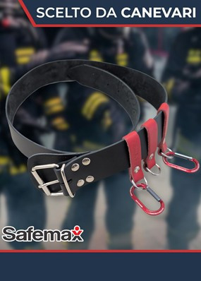 Cinturone antincendio Safemax con moschettoni